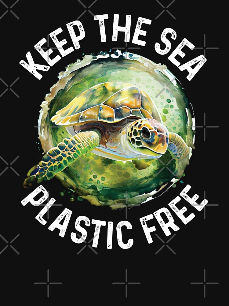 Keep The Sea Plastic Free Happy Earth Day Turtle by GravitiTees