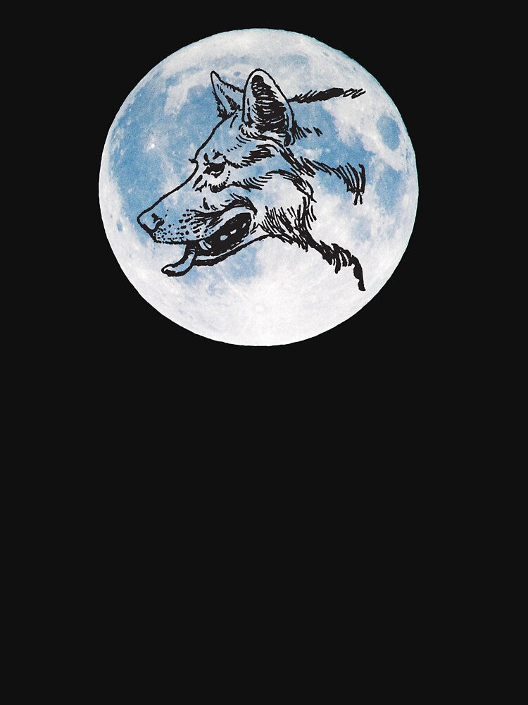 Wild wolf with moonlight by mahmoudfarrag