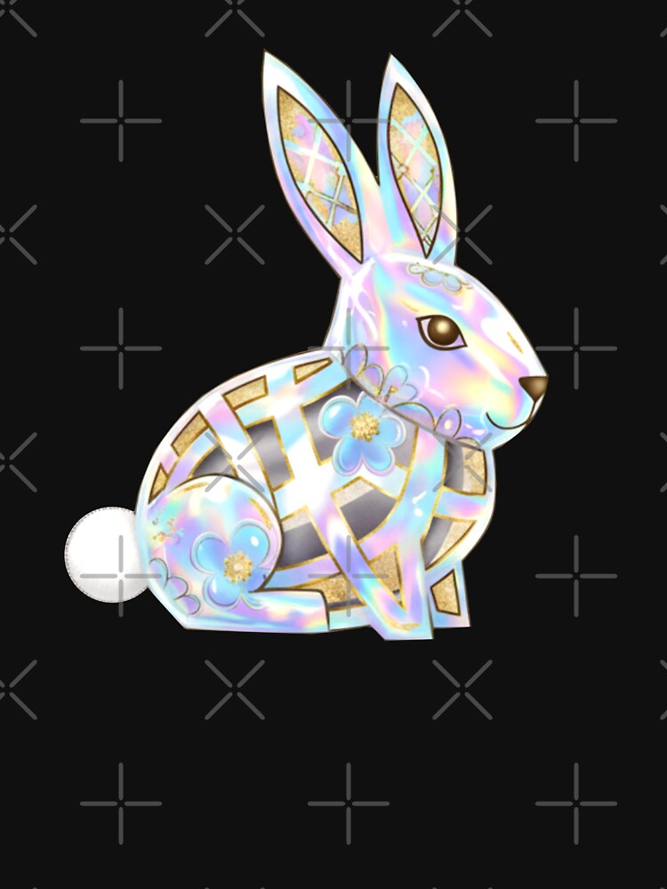 Crystal Easter Bunny Geometric Rabbit Illustration by PhokaPhokich