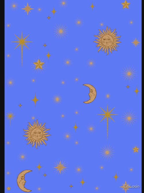 70's Boho Sun Moon Pattern by EmLosin