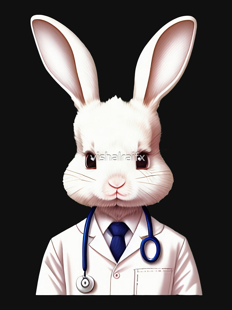 Cute baby doctor rabbit illustration 20 by vishalraifx