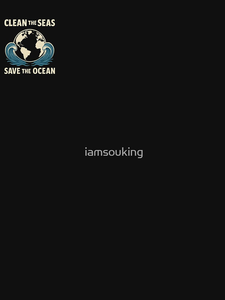 Clean the Seas – Save the Ocean | Eco Awareness T-Shirt Design by iamsouking