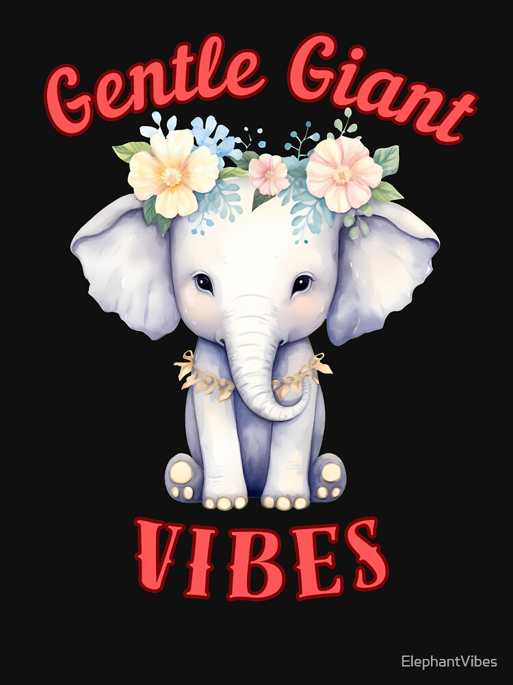 Gentle Giant Vibes. colorful elephant by ElephantVibes