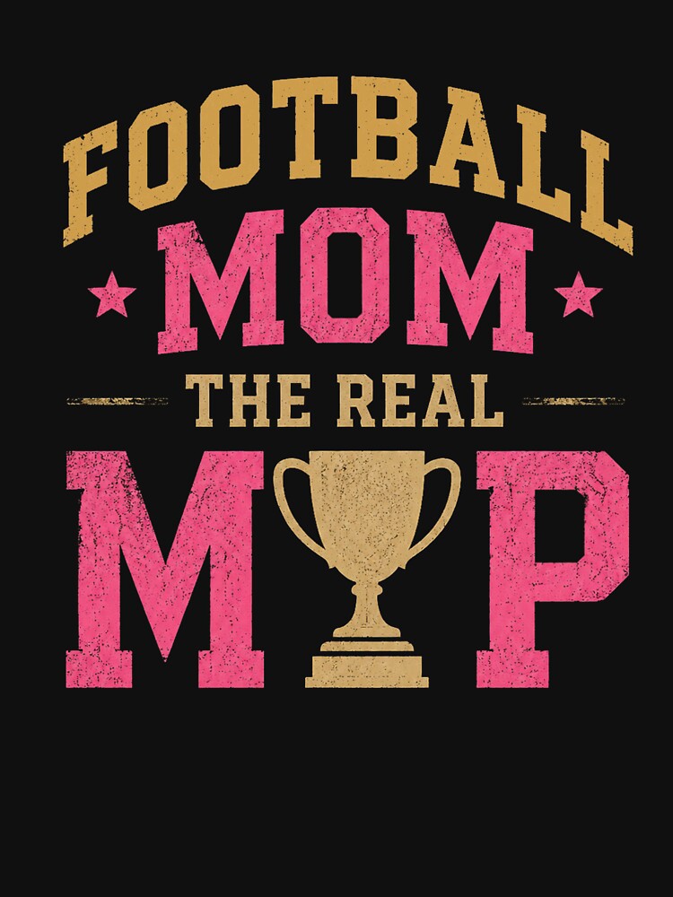Football Mom The Real MVP Vintage Sports Graphic by PunchDrop