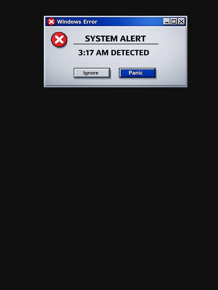 WINDOWS ERROR 3:17 AM — Retro Liminal Tech Sticker by Timeless Junction