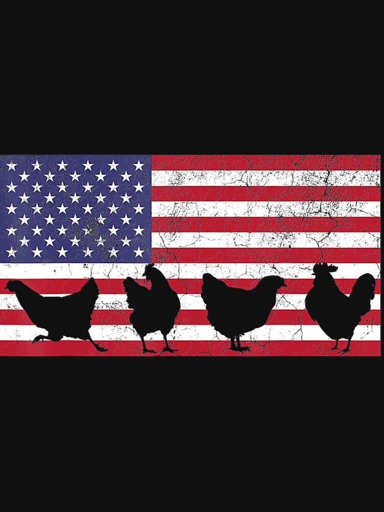 American Flag Chicken Lover USA 4th Of July Animal Lover by MarcelaSoto