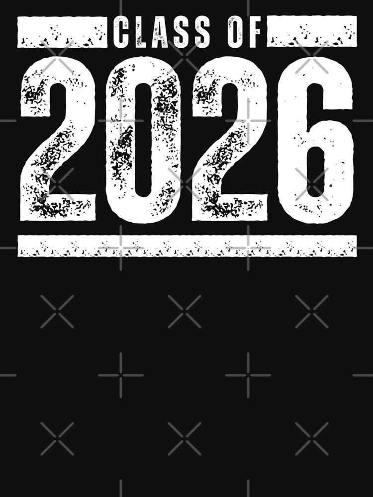Class of 2026 – Bold Graduation Design with Distressed Vintage Style for Seniors and Grads White Bars & Font by GFamilyC