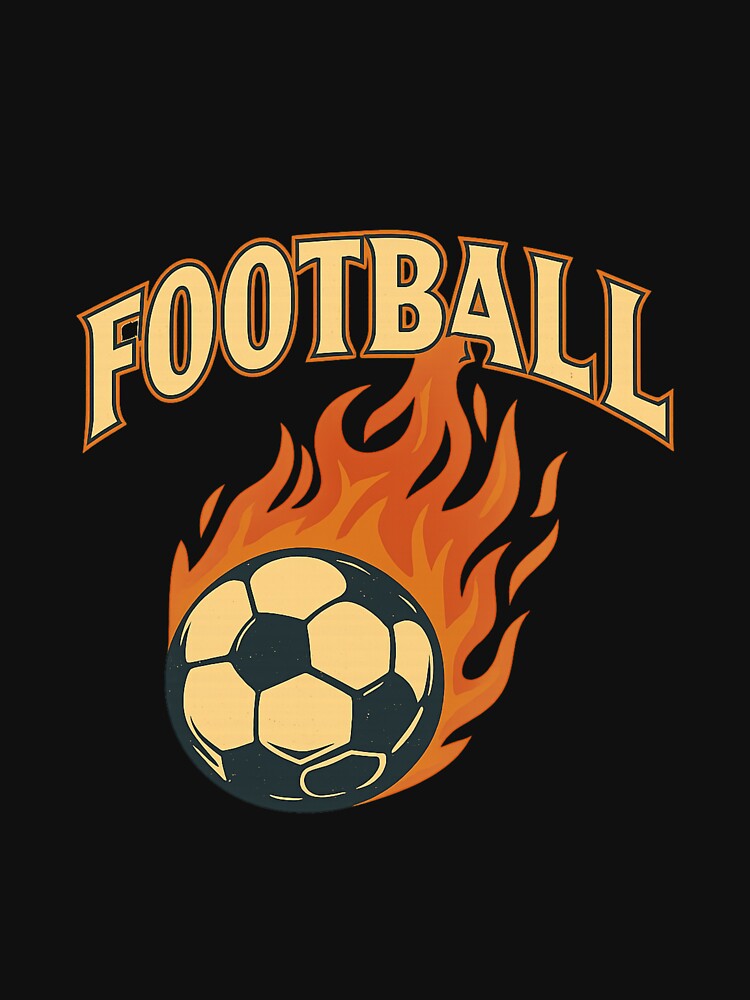 Football Flames – Vintage Soccer Ball Design for True Fans by darkan1