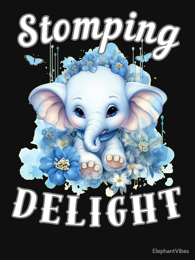 Stomping Delight. watercolor elephant by ElephantVibes