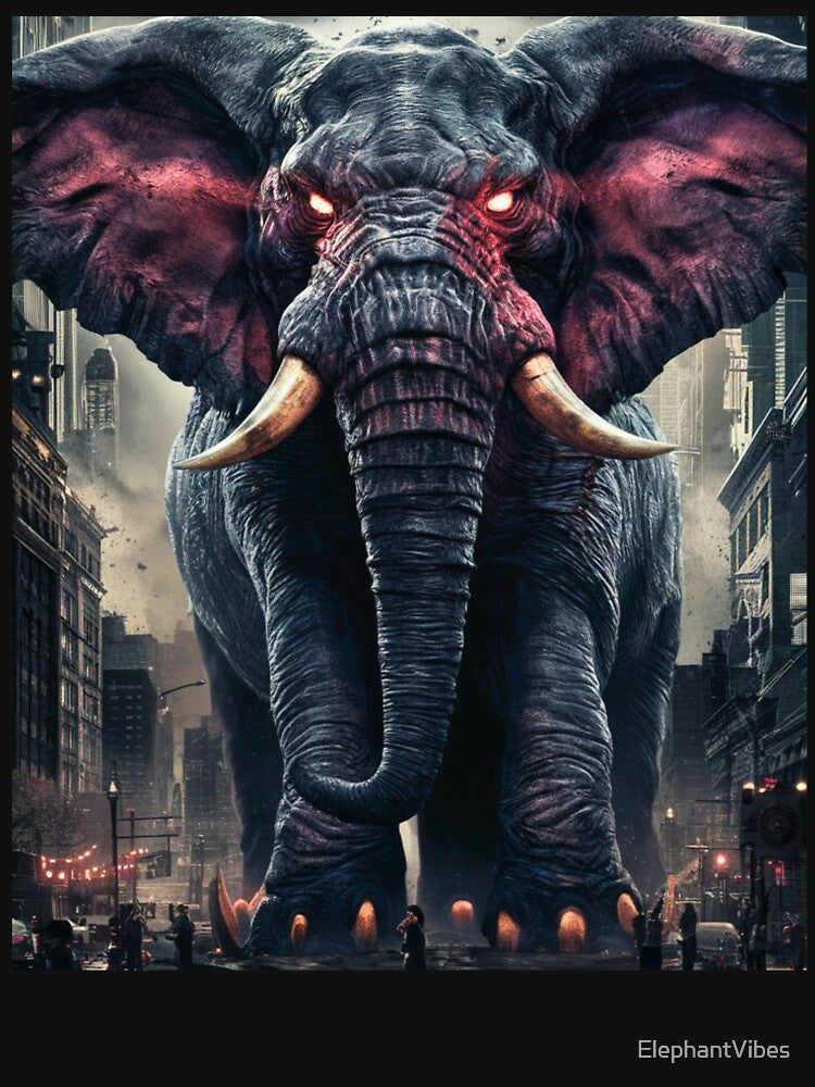 Elephant Portrait. horror elephant by ElephantVibes