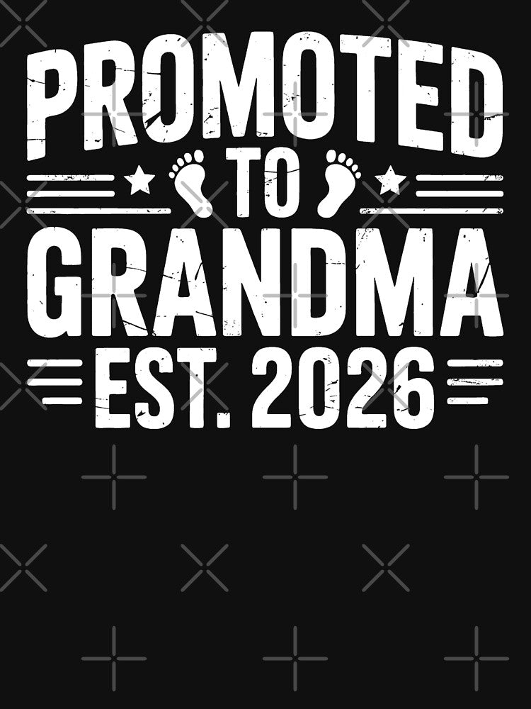 Promoted to Grandma est. 2026 Grandparents Baby Announcement by BakeryDozen