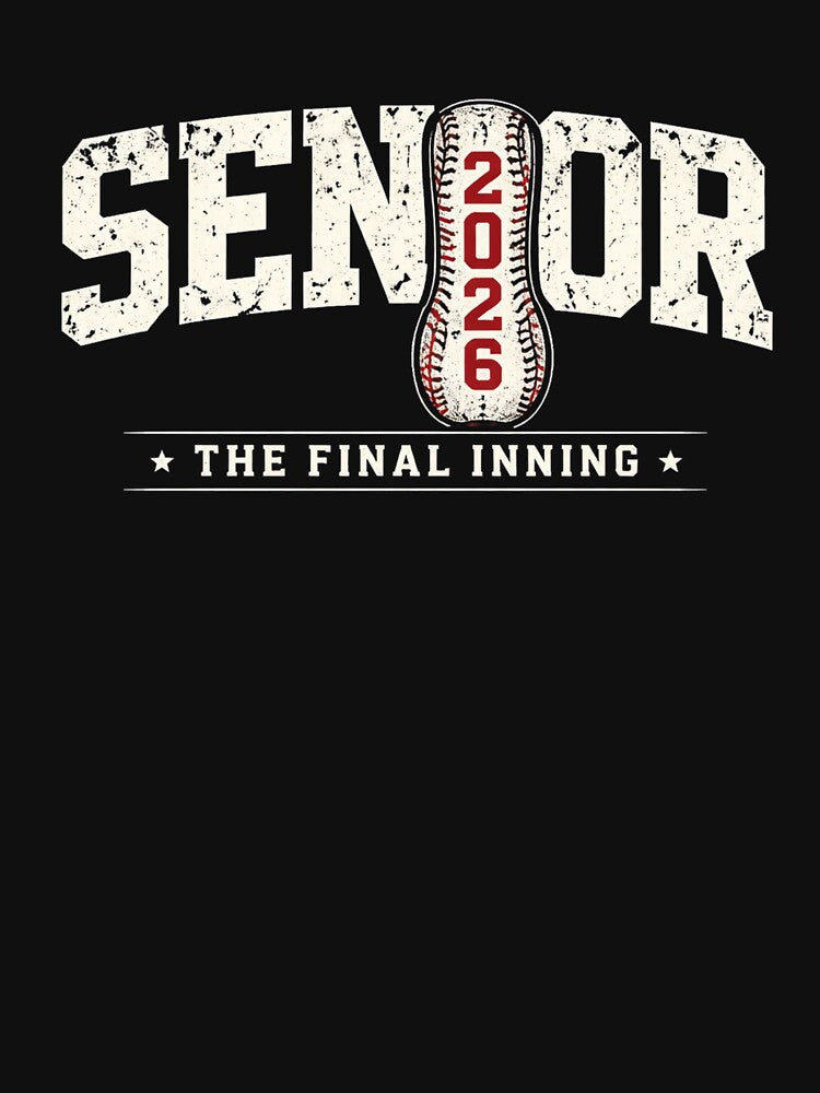 Senior 2026 The Final Inning T-Shirt, Baseball Senior Graduation Gift, Class of 2026 Athlete Graphic Tee by HB ART