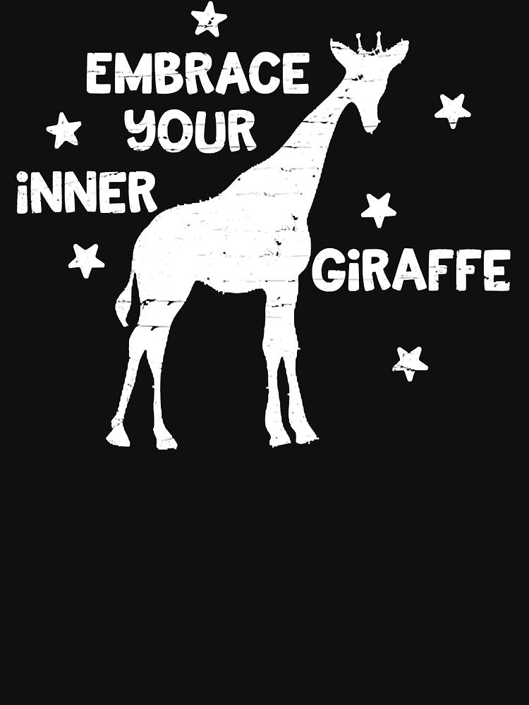 Embrace your Inner Giraffe T Shirt Endangered Species by EliseJenkins