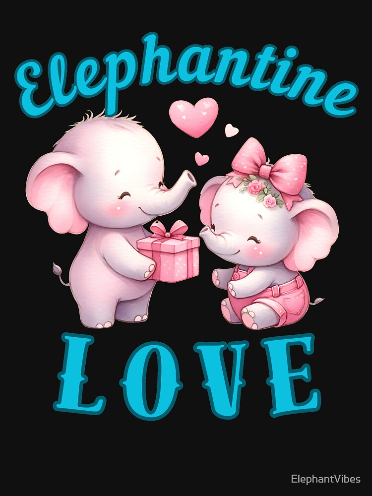 Elephantine Love. adorable elephant by ElephantVibes