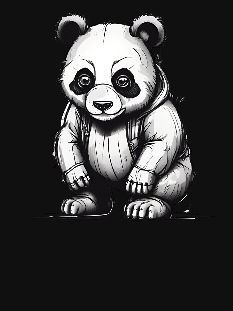 Black and White Panda Sketch by pUNKnown