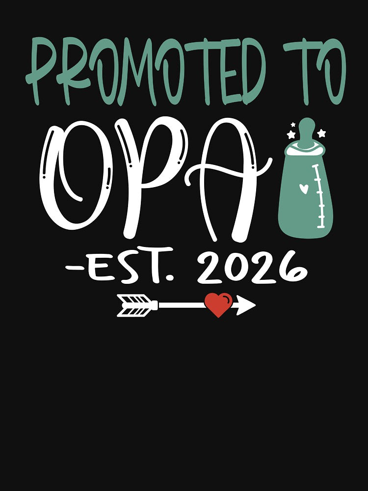 Funny Grandpa Baby Announcement Promoted to Opa Est 2026 by adilocent