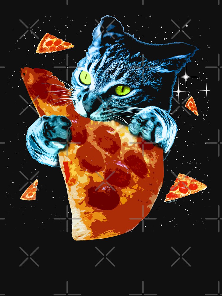 Pizza Cat in Space by ROBOTFACE T-Shirts