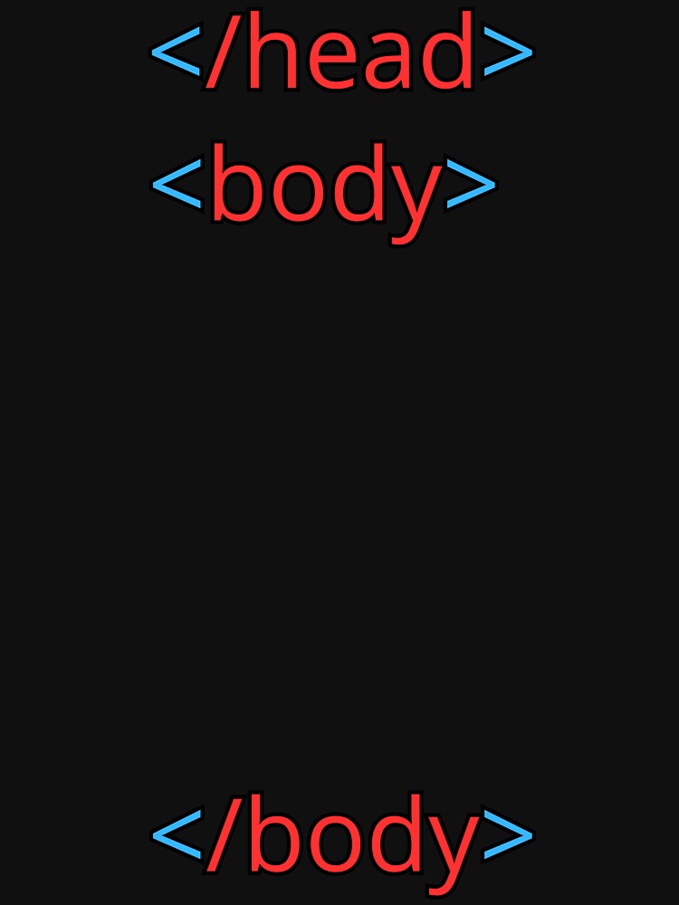 HTML Minimalist Meme – /head, body, /body by GEEK_out