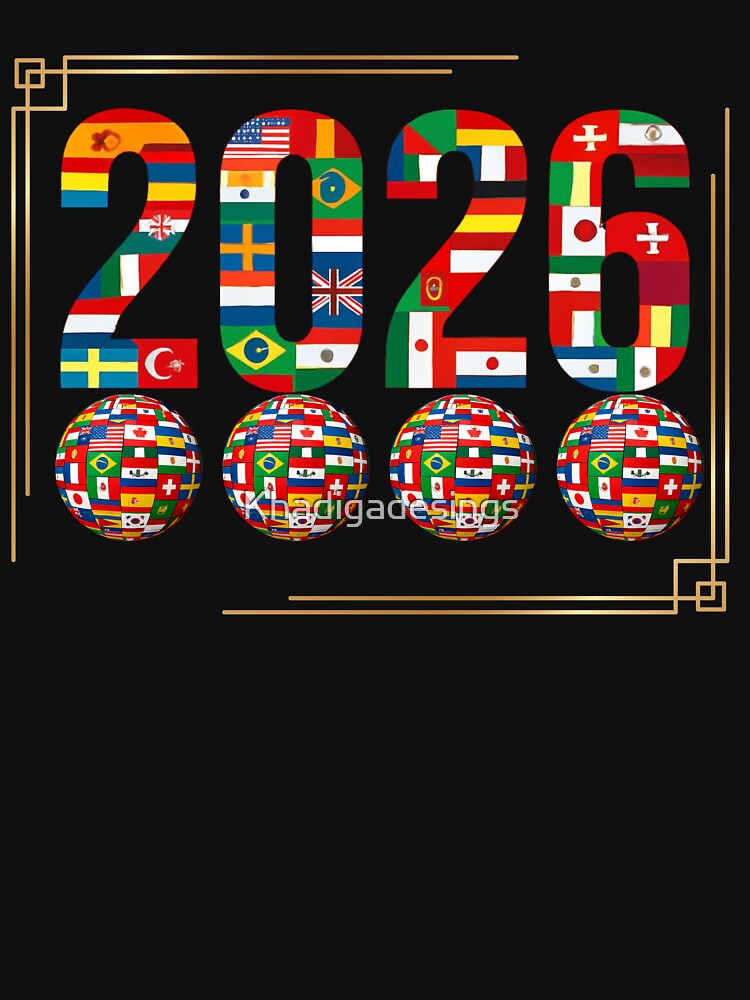2026 World Cup International Flag Year by Khadigadesings