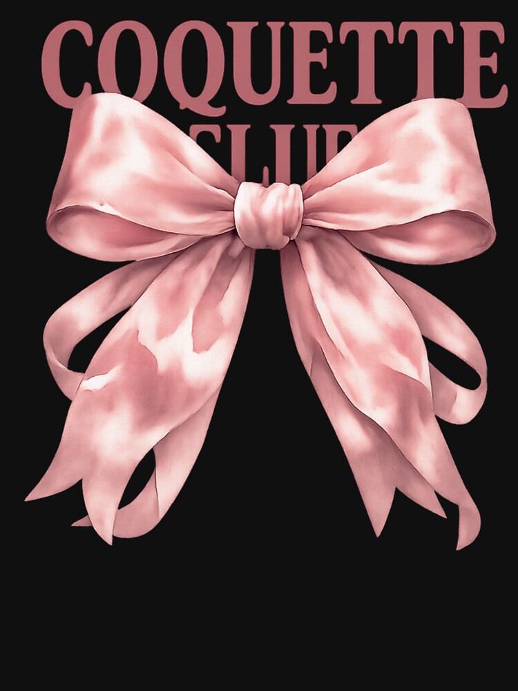 Coquette Club Pink Ribbon Bow Cute Girly Aesthetic by VasiqDesign