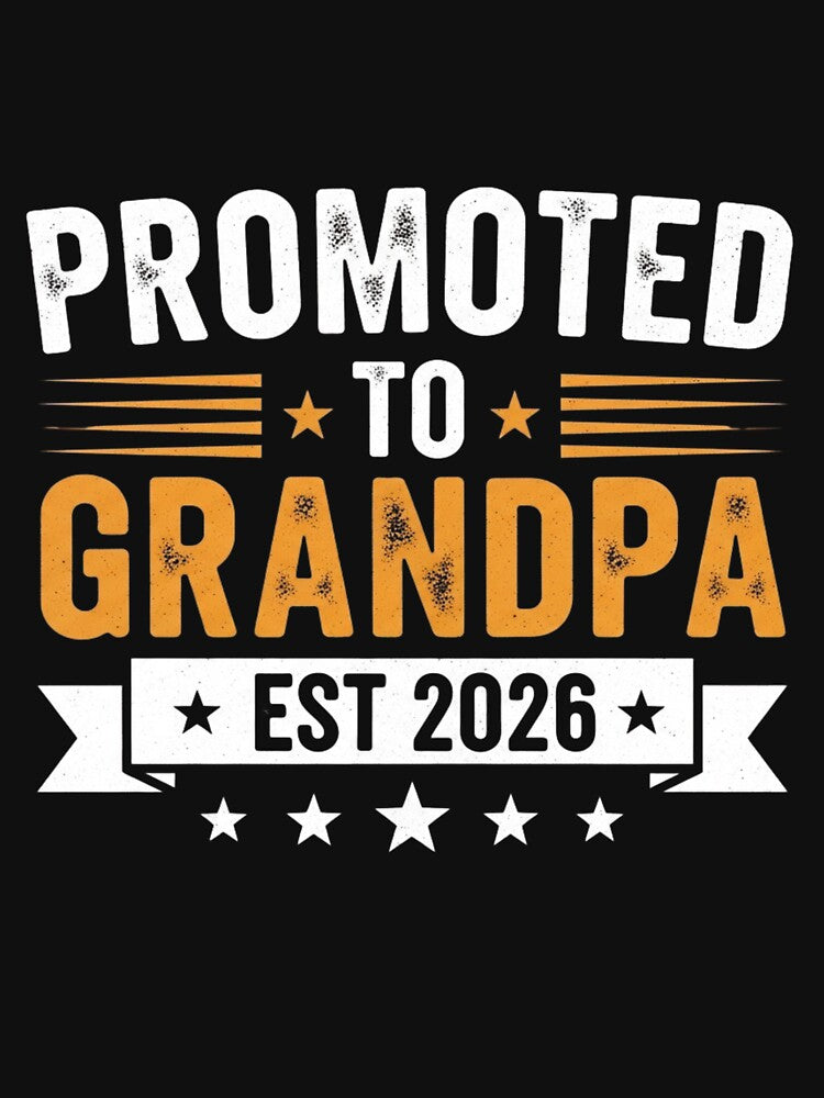 Vintage Promoted to Grandpa Est 2026 Baby Announcement by MotivaChic