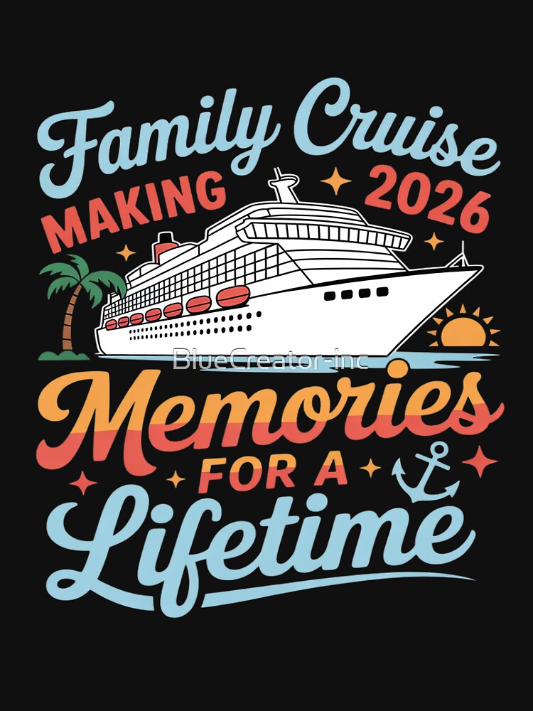 Family Cruise 2026 Making Memories for A Lifetime Beach by BlueCreator-inc