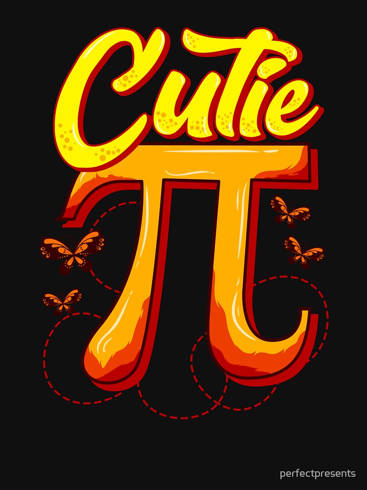 Cute & Funny Cutie Pi Math Pie Butterfly Math Pun by perfectpresents