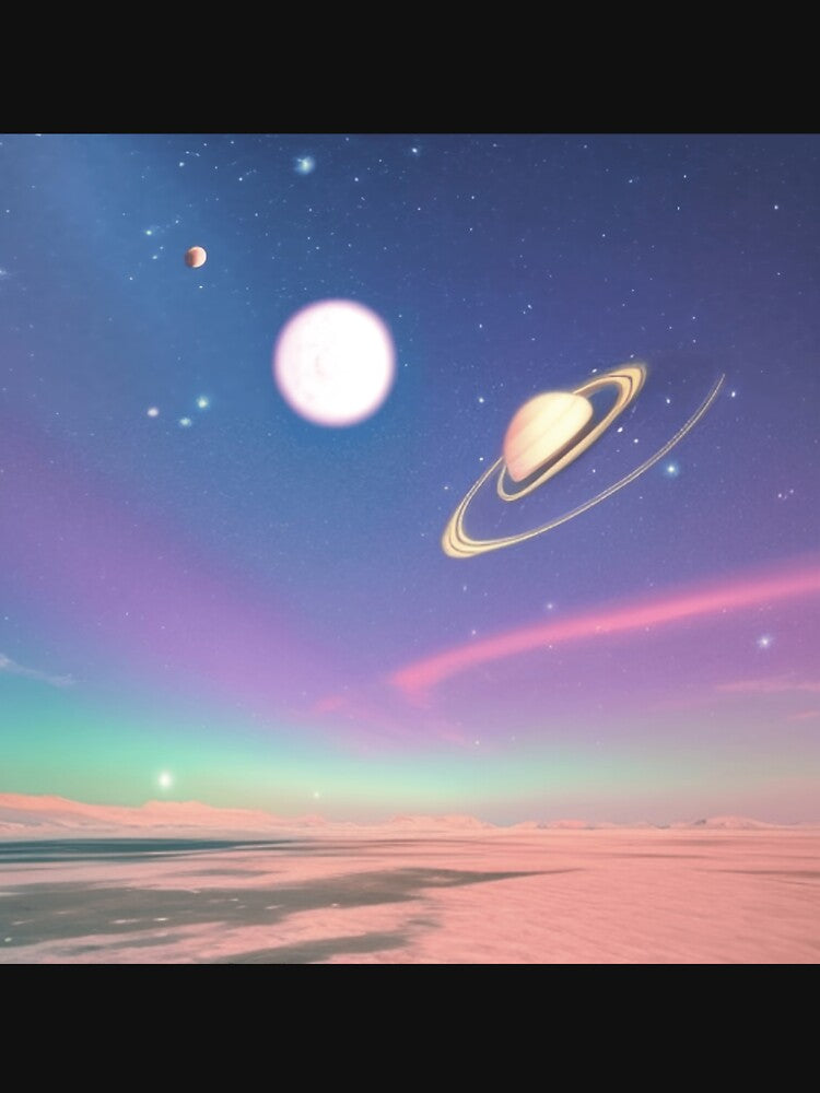 View from an ice planet to the galaxy by Girly-Universe