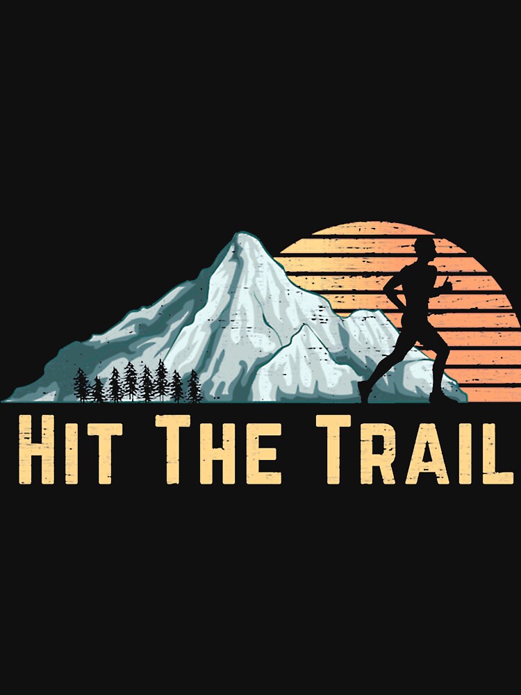 Hit The Trail Vintage Mountain Runner Retro Trail Running by Eloiburer809