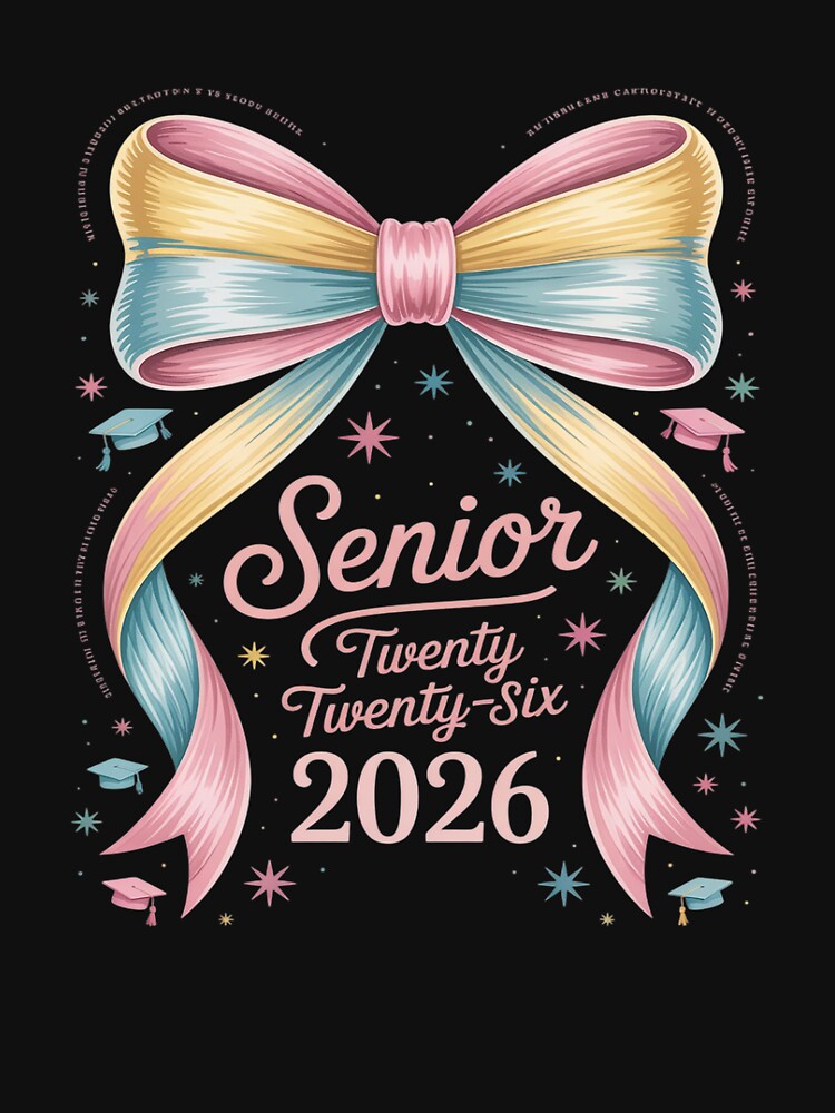 Senior 2026 Class of 2026 Coquette Pink Bow Graduation 2026 by LinlinsDemons