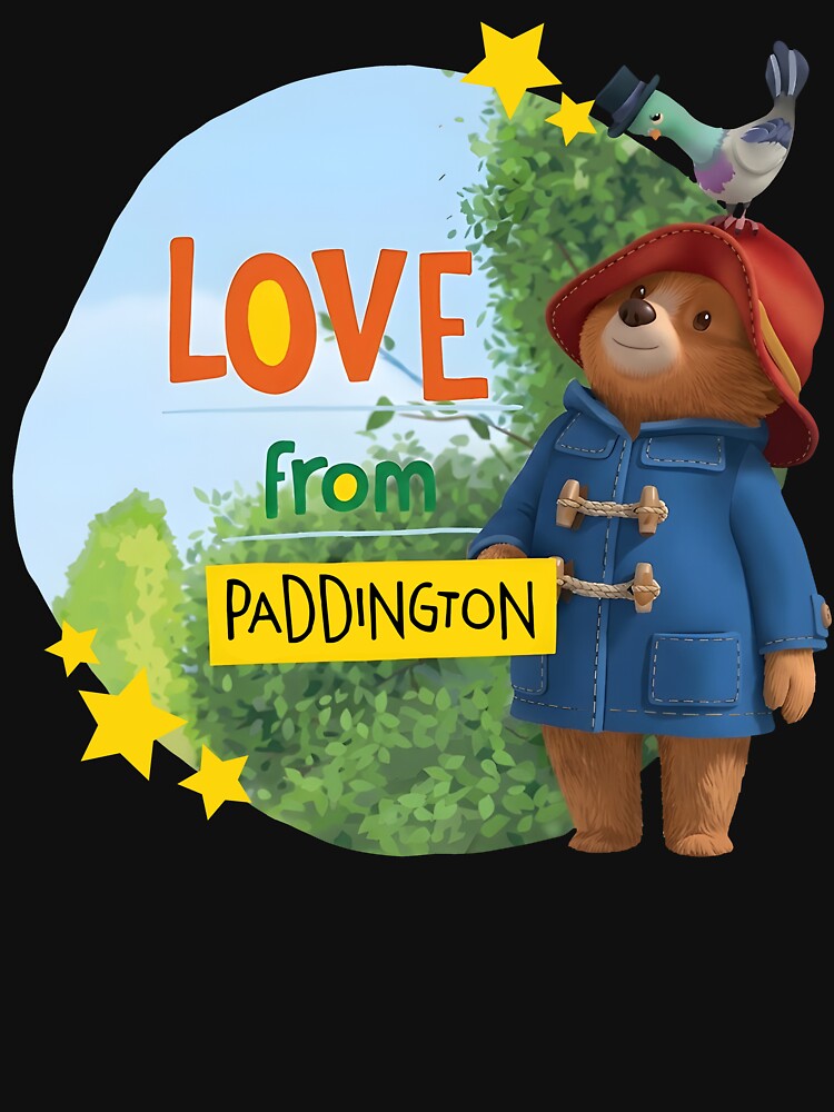 Love From Paddington Cute Bear Illustration Art by jinajinawoodood