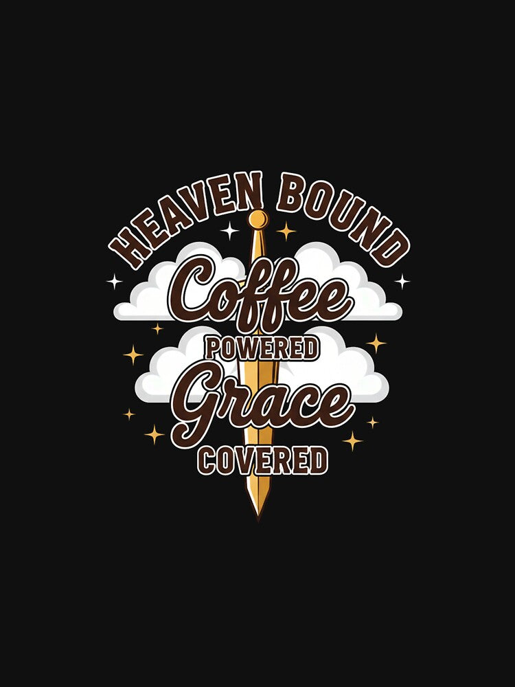 Heaven Bound Coffee Powered Grace Covered Tee by Merchifyme2000