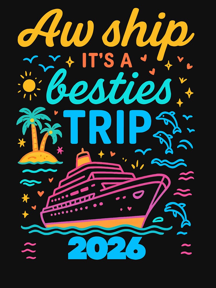 Aw Ship It's A Besties Trip 2026 Besties Cruise Trip Vacation Best Friend Cruising by jakaun