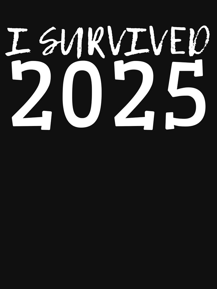 I survived 2025 New Years Eve Celebration Funny Design by OldSkullDesigns