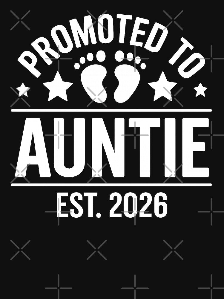 Promoted to Auntie Est. 2026 Grandparents Baby Announcement by BakeryDozen