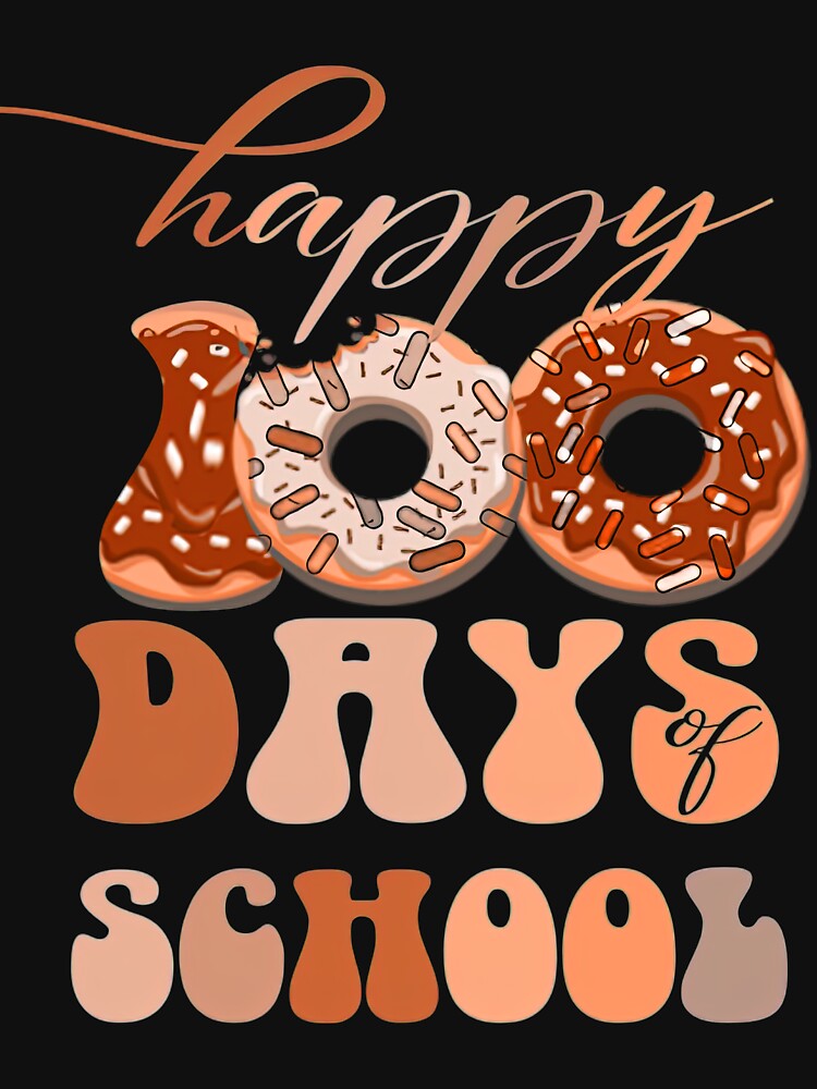 100th Days Of School Funny Groovy Donuts Kindergarten Teachers by HammiltenJohn
