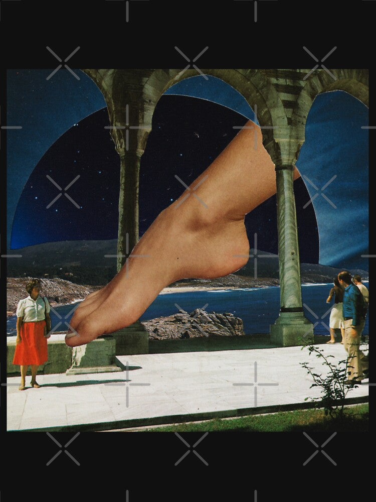 Surreal  handmade collage "Feetness" by Everna-more