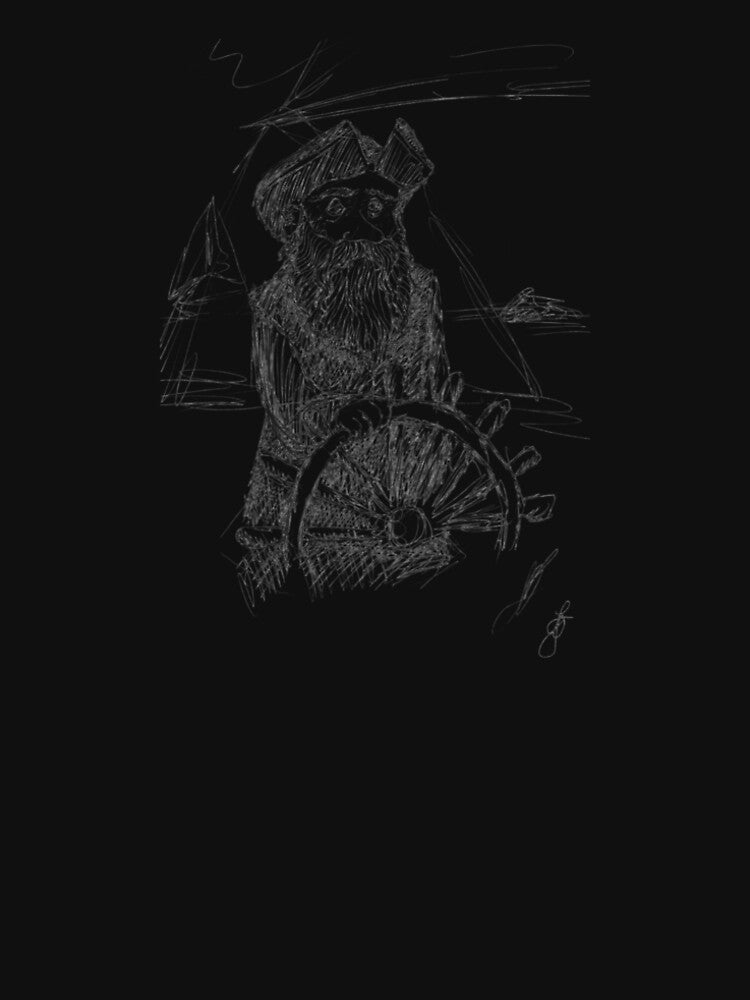 Sailor Looking in Distance Hand Drawn Ballpoint Pen by BOKEbyTC