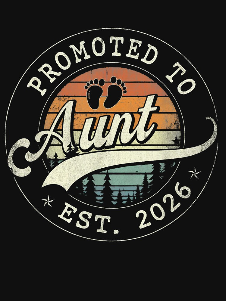 Promoted To Aunt Est. 2026 New Aunt Expecting Family Gift by salmzouriart