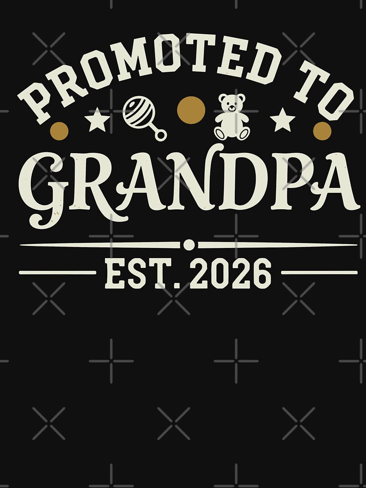 Promoted to Grandpa Est. 2026 Announcement Graphic by Evaevonechi