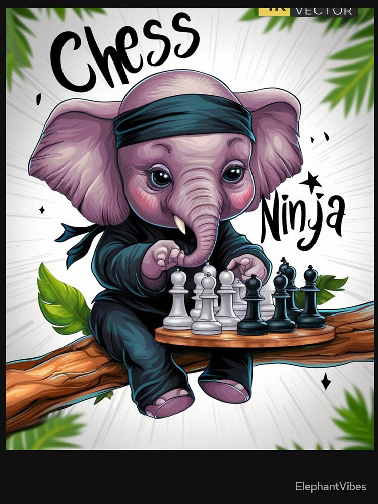 Elephant Portrait. chess ninja by ElephantVibes