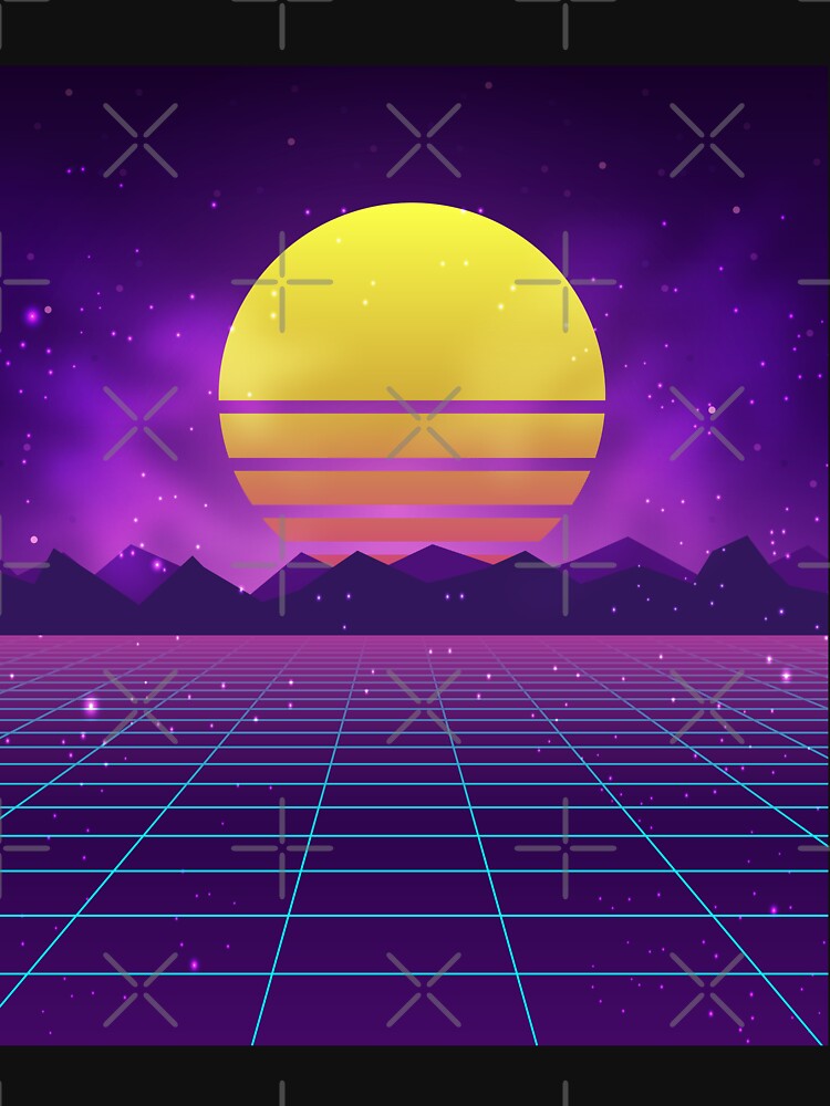 Sunset Grid Lines Vaporwave Aesthetics by MaiZephyr
