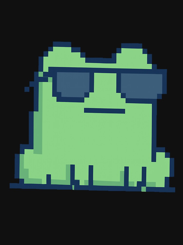 Pixel frog with sunglasses by PixelMarrero