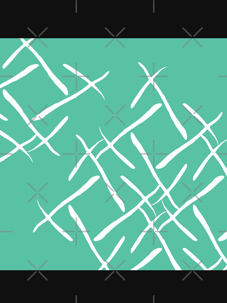 White cross marks on green background by flamendes
