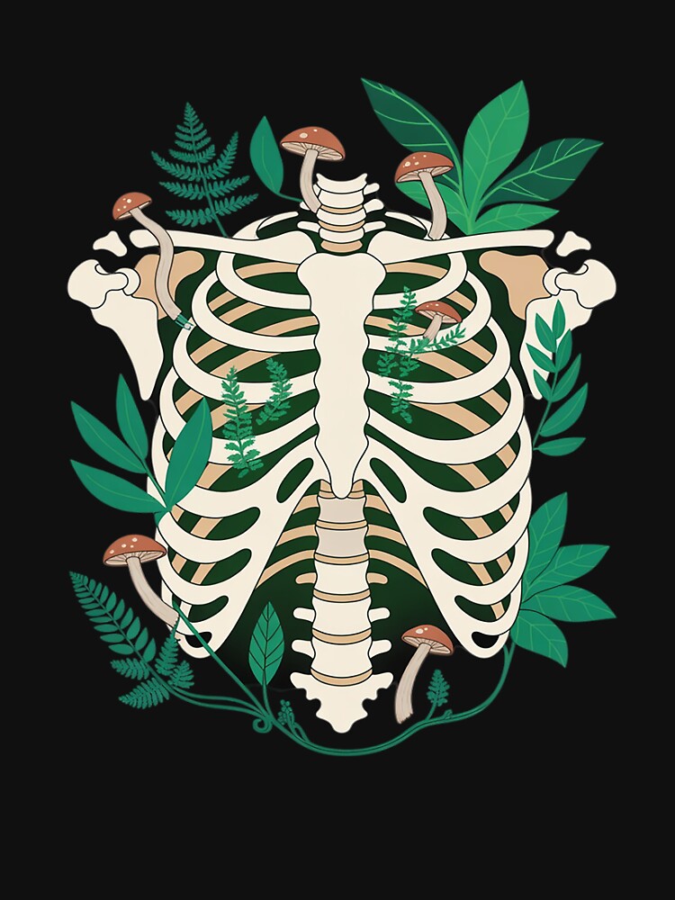 Deep Forest Entropy Ribcage Botanical Mushroom Cottagecore by BiellaSar