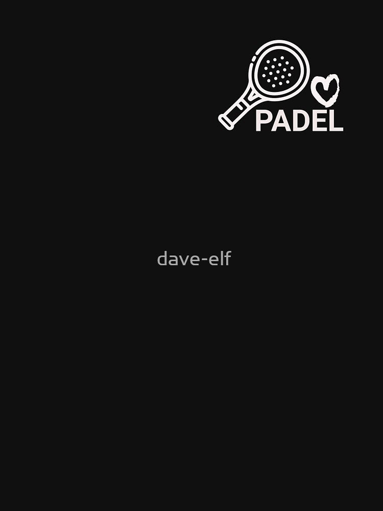 Love Padel T Shirt - white on black logo by dave-elf