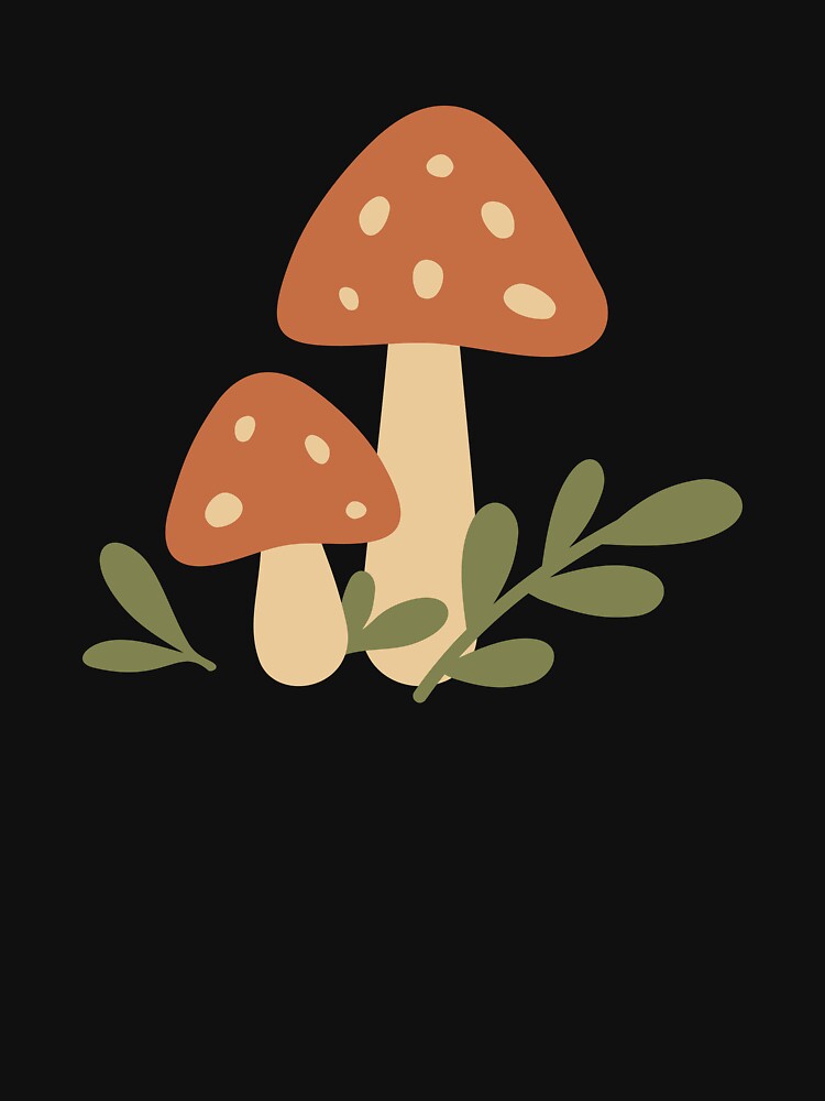 Cute Mushroom Forest Illustration | Cottagecore Nature Aesthetic by سله أرت