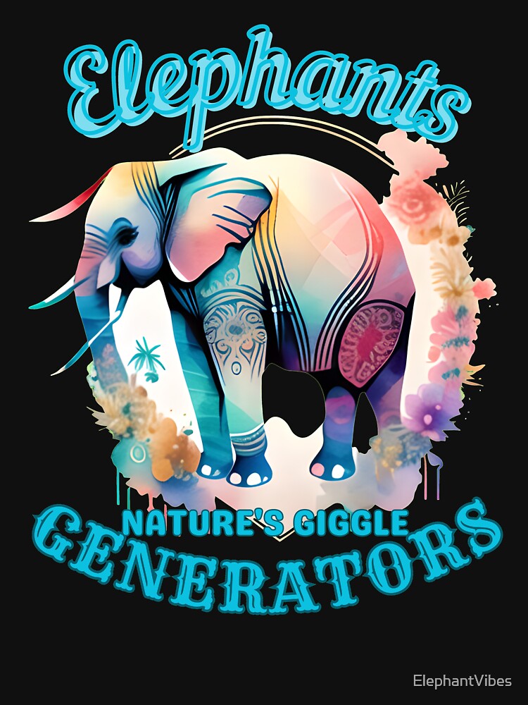 Elephants: Nature's Giggle Generators. colorful elephant by ElephantVibes