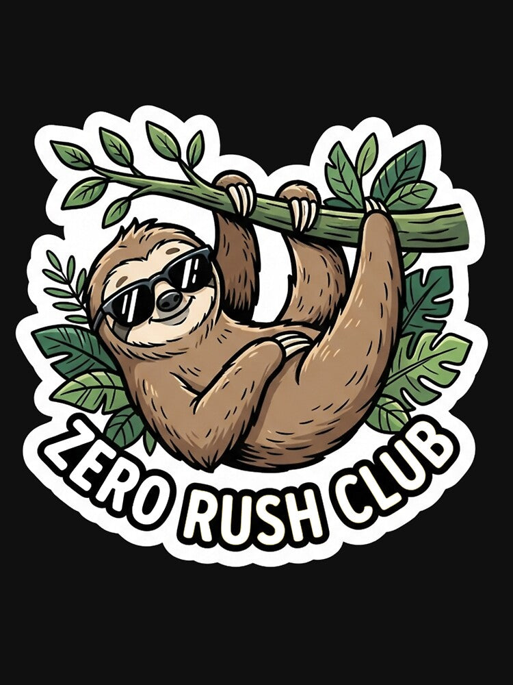 Cool Sloth Resting Zero Rush Club by Owcomm