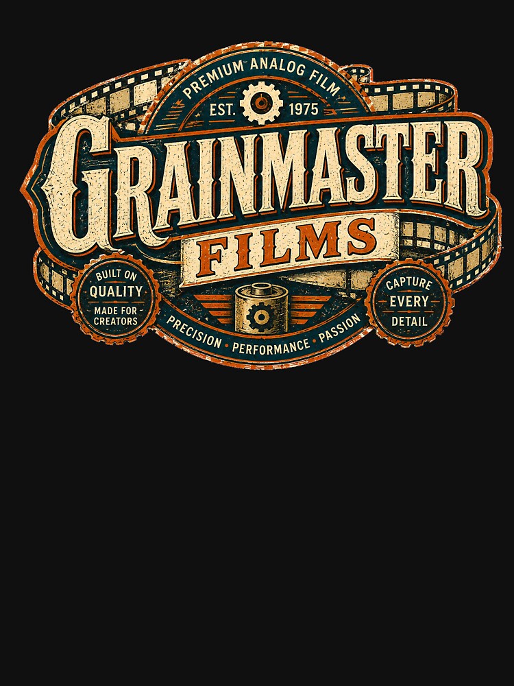 Grainmaster Films Retro Analog Photography Design by Golden Era Studio